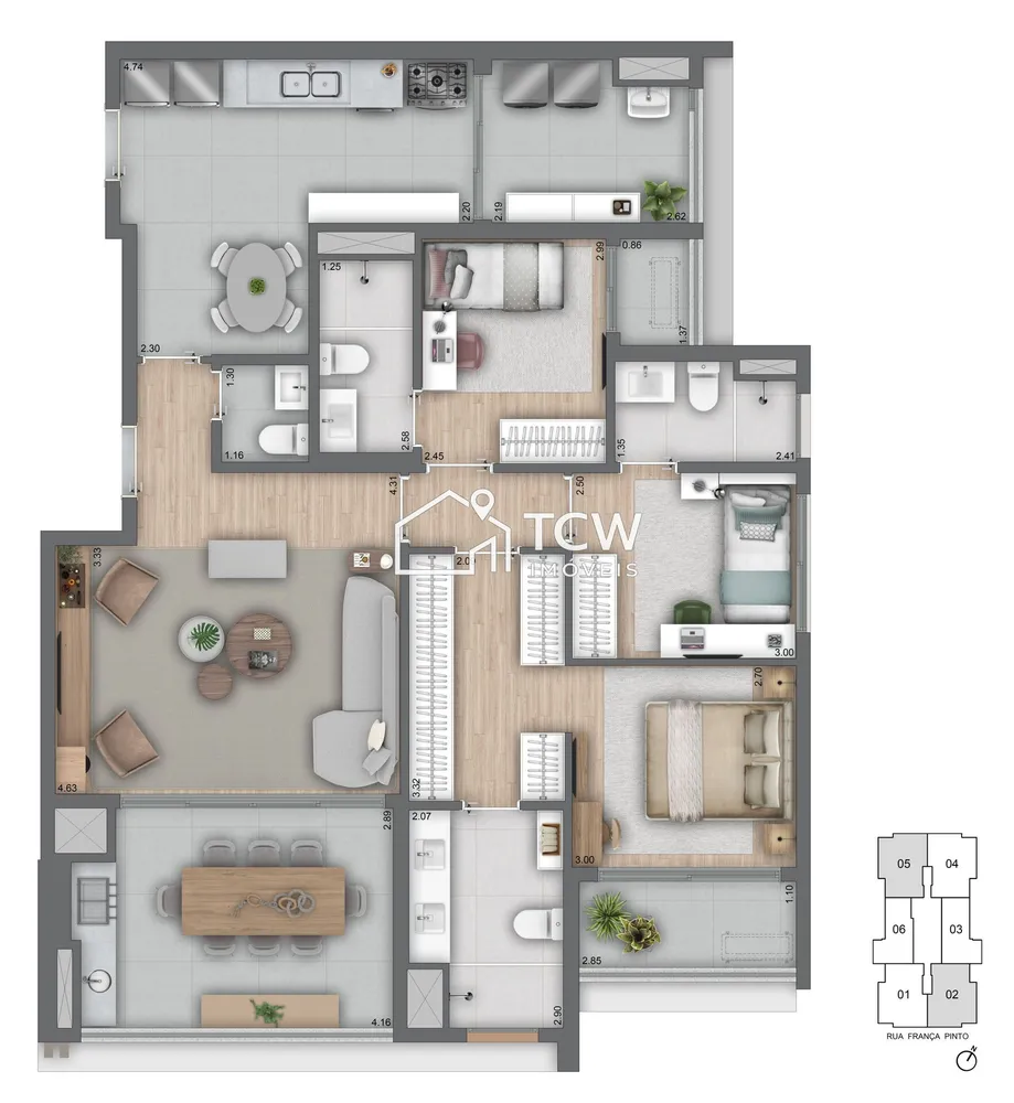 Apartamento, 3 quartos, 125 m² - Foto 12