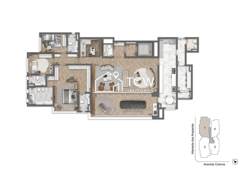Apartamento, 3 quartos, 253 m² - Foto 1