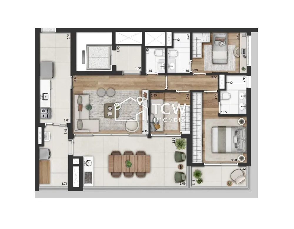 Apartamento, 4 quartos, 176 m² - Foto 5
