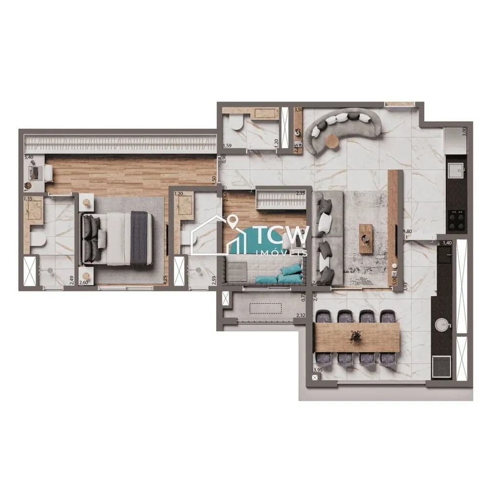 Apartamento, 2 quartos, 84 m² - Foto 3