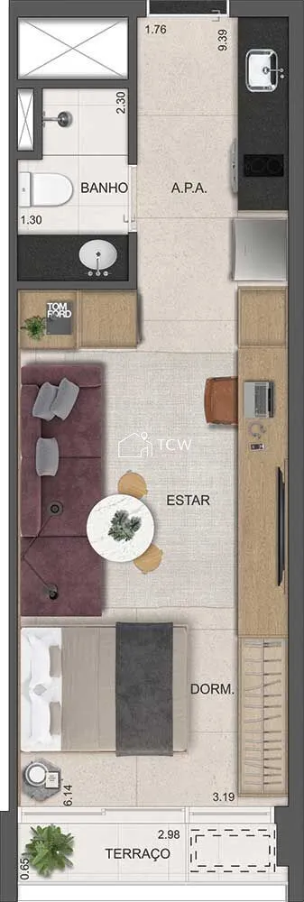 Apartamento, 1 quarto, 31 m² - Foto 11