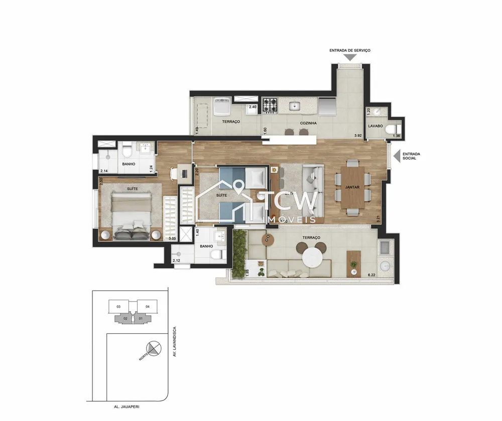 Apartamento, 2 quartos, 74 m² - Foto 12