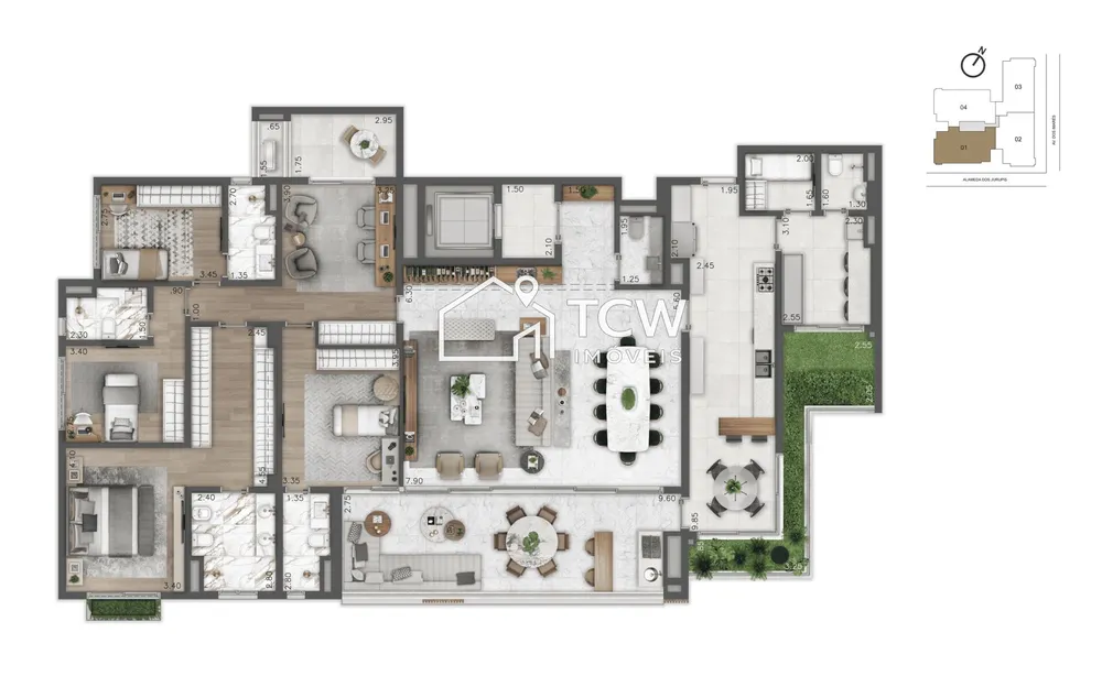 Apartamento, 4 quartos, 252 m² - Foto 12
