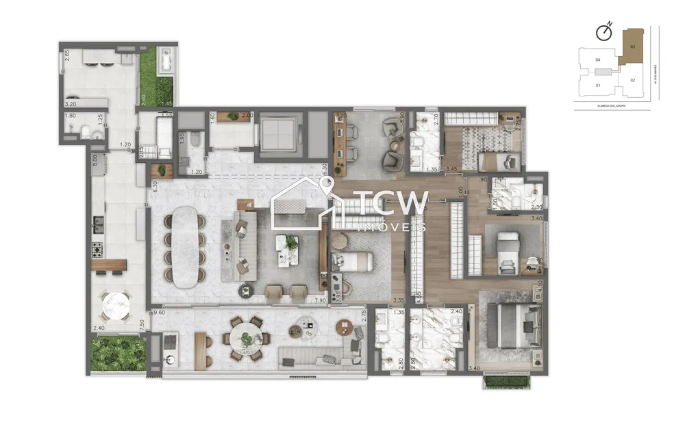 Apartamento, 4 quartos, 252 m² - Foto 11
