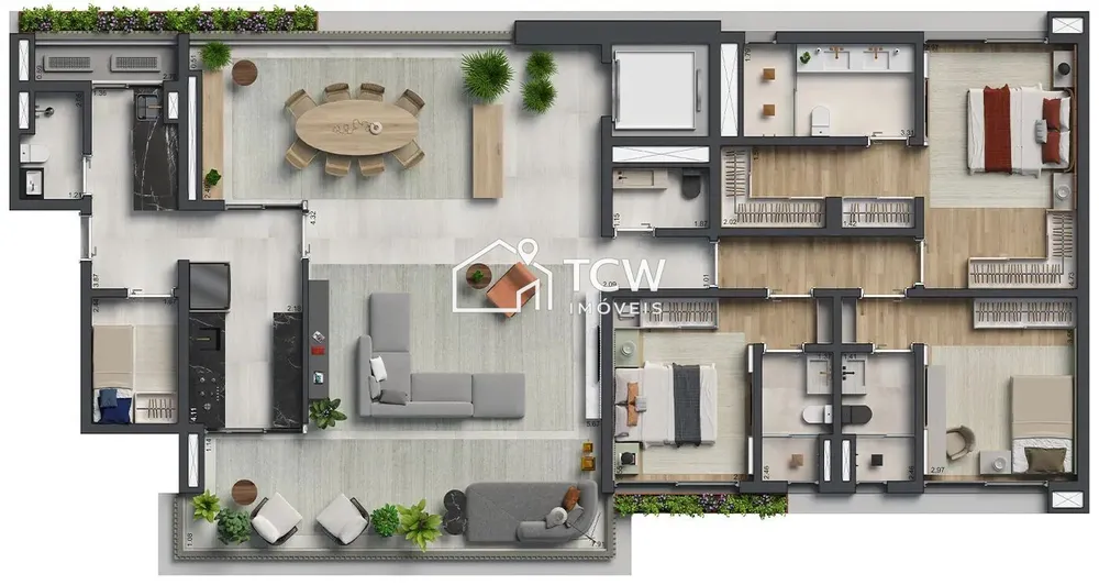 Apartamento, 3 quartos, 198 m² - Foto 7