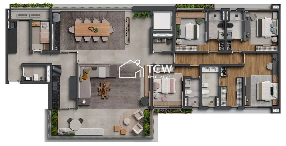 Apartamento, 3 quartos, 198 m² - Foto 8