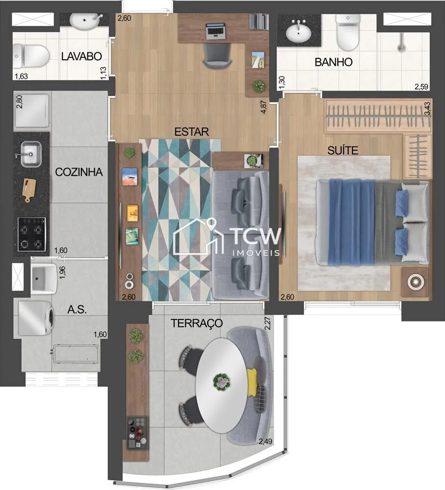 Apartamento, 1 quarto, 49 m² - Foto 8