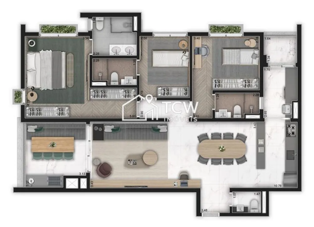 Apartamento, 2 quartos, 129 m² - Foto 1