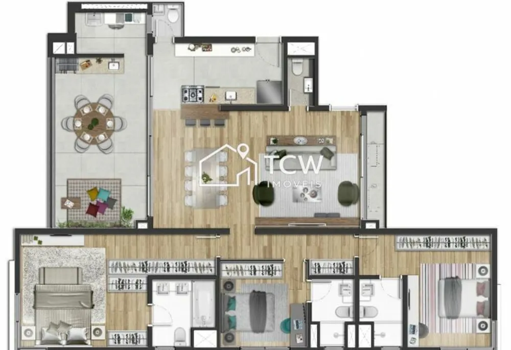 Apartamento, 3 quartos, 163 m² - Foto 2