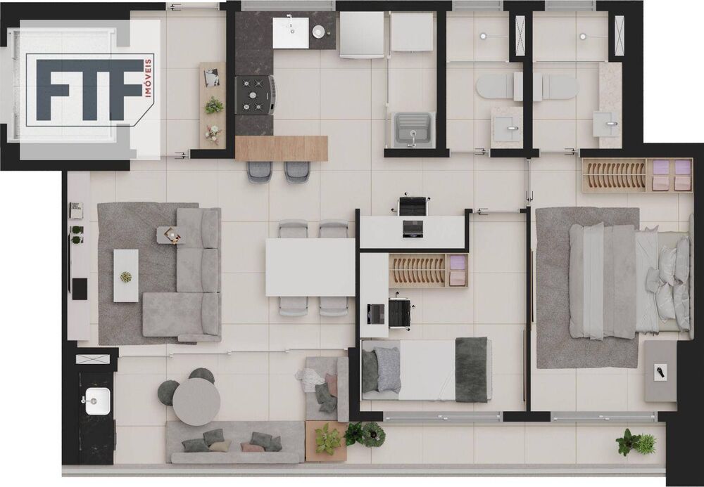 Apartamento, 3 quartos, 90 m² - Foto 6