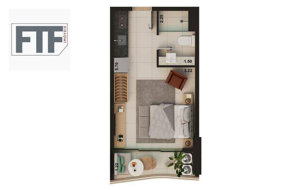 Apartamento, 2 quartos, 25 m² - Foto 31