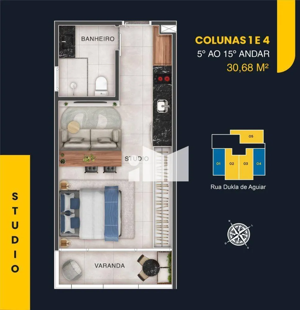 Kitnet-Studio, 36 m² - Foto 3