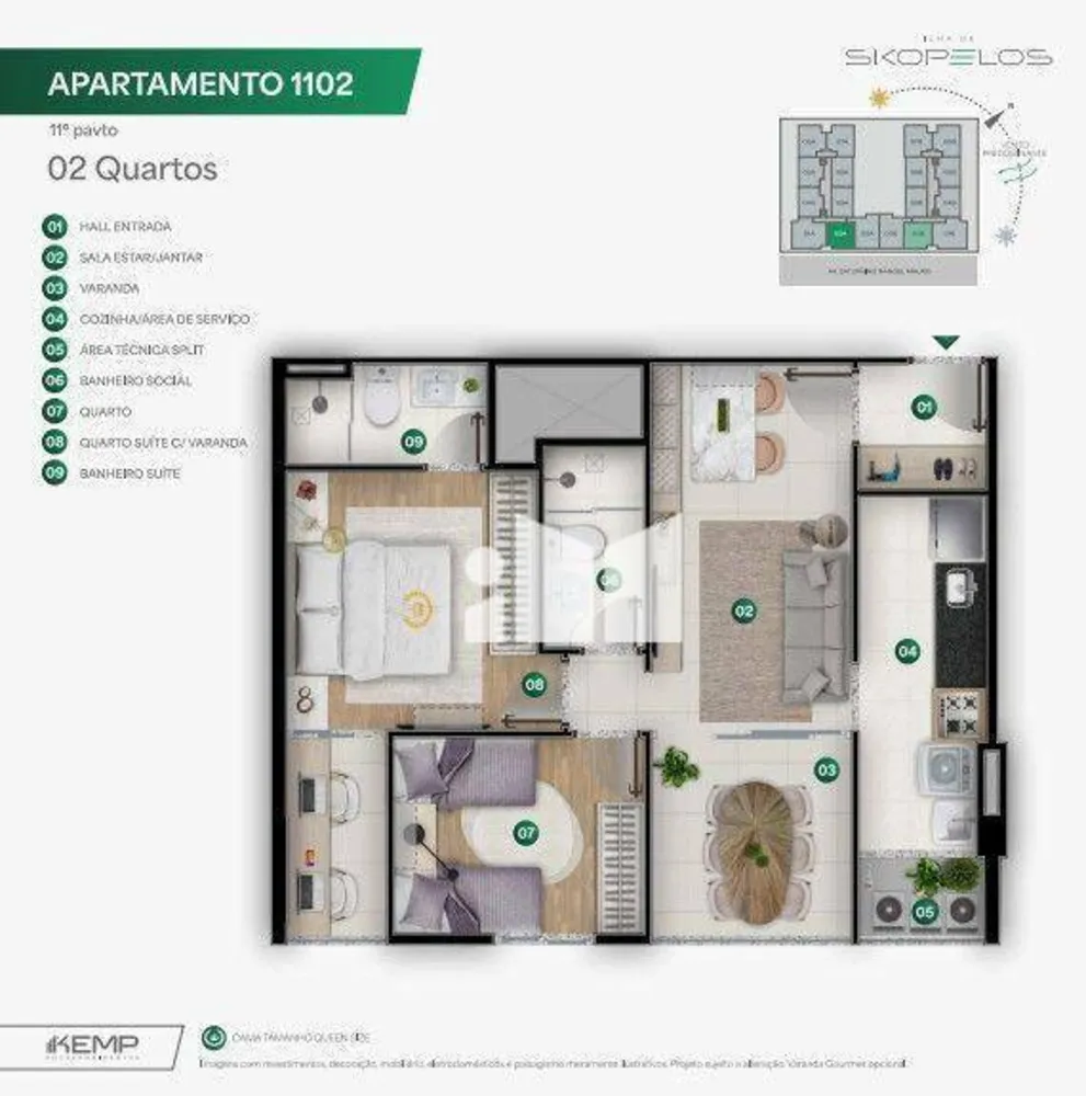Apartamento, 2 quartos, 59 m² - Foto 8