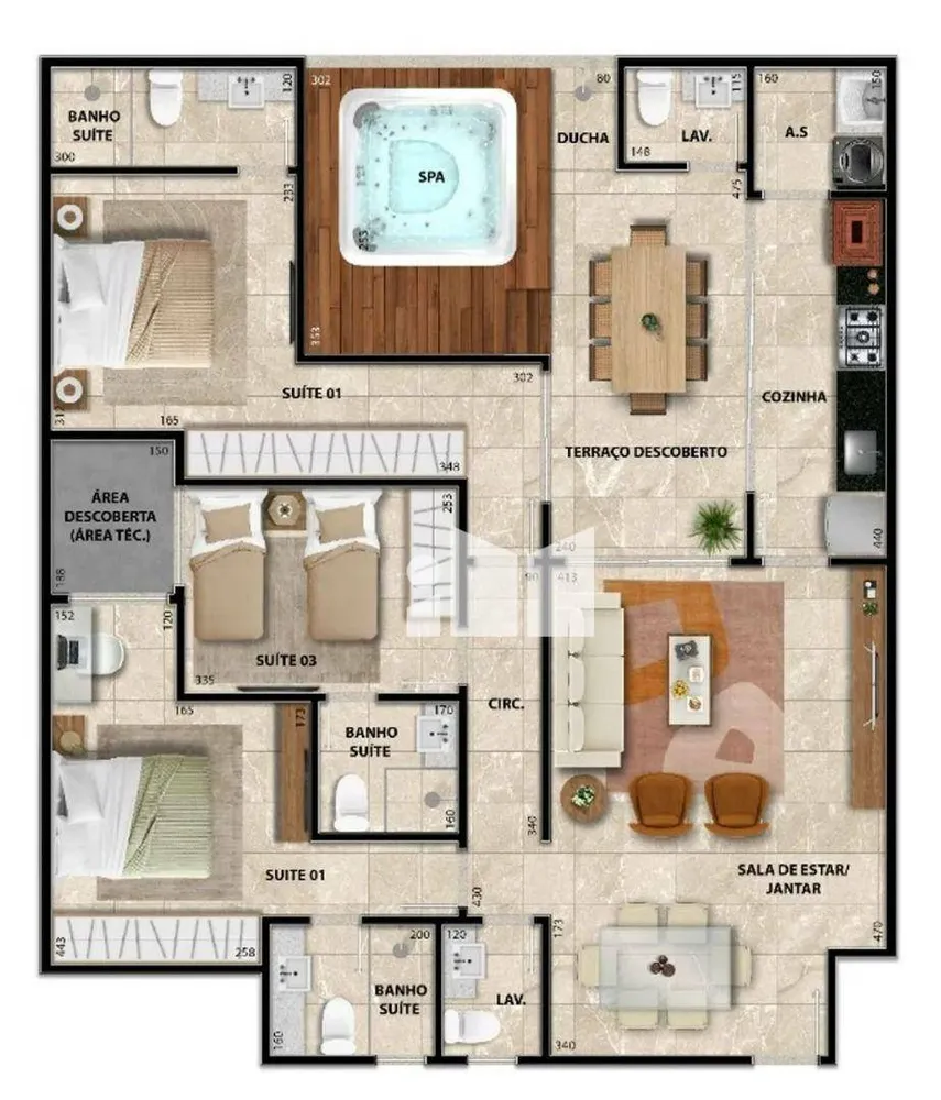 Apartamento, 3 quartos, 127 m² - Foto 1