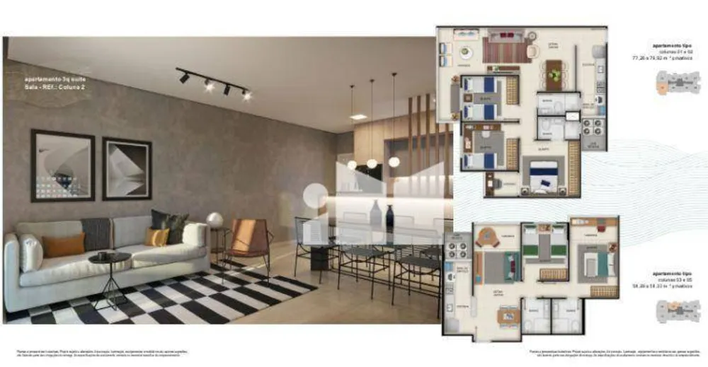 Apartamento, 3 quartos, 79 m² - Foto 3