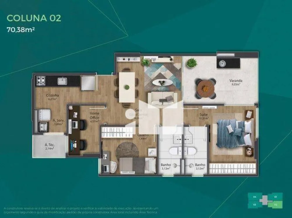 Apartamento, 3 quartos, 73 m² - Foto 13