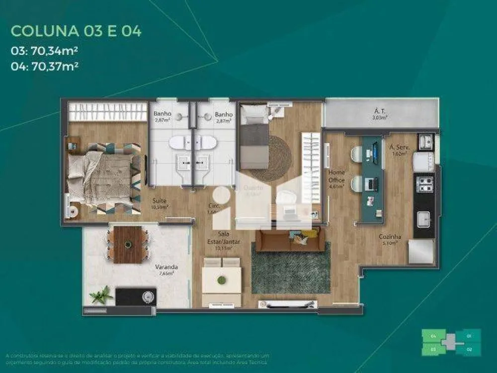 Apartamento, 3 quartos, 73 m² - Foto 14