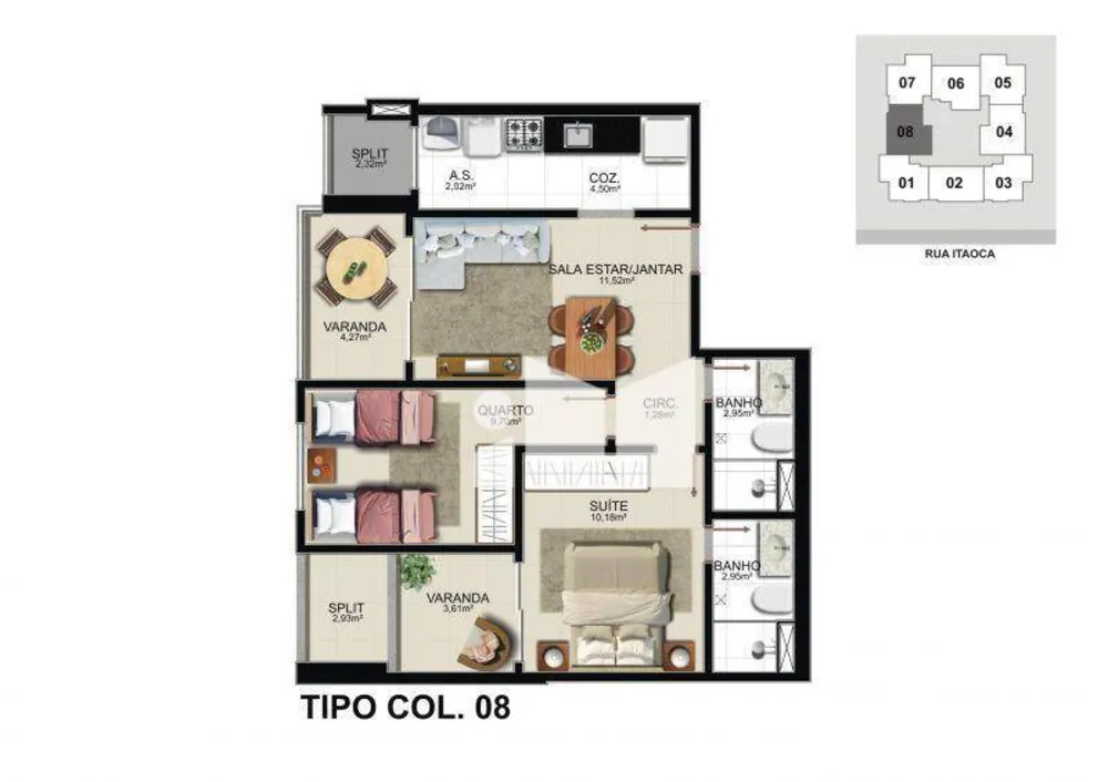 Apartamento, 2 quartos, 62 m² - Foto 11
