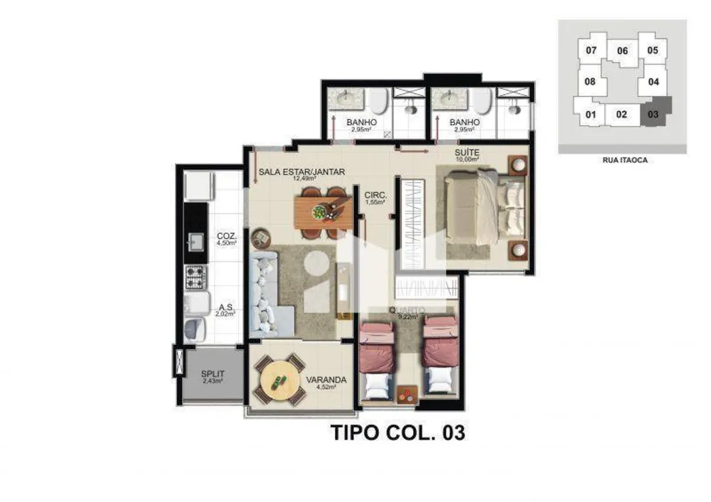 Apartamento, 2 quartos, 62 m² - Foto 9