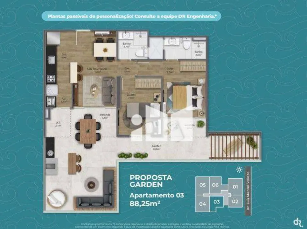Apartamento, 2 quartos, 62 m² - Foto 2