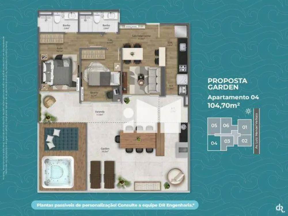 Apartamento, 2 quartos, 62 m² - Foto 3
