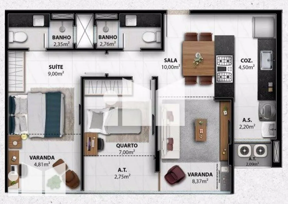 Cobertura, 3 quartos, 168 m² - Foto 3