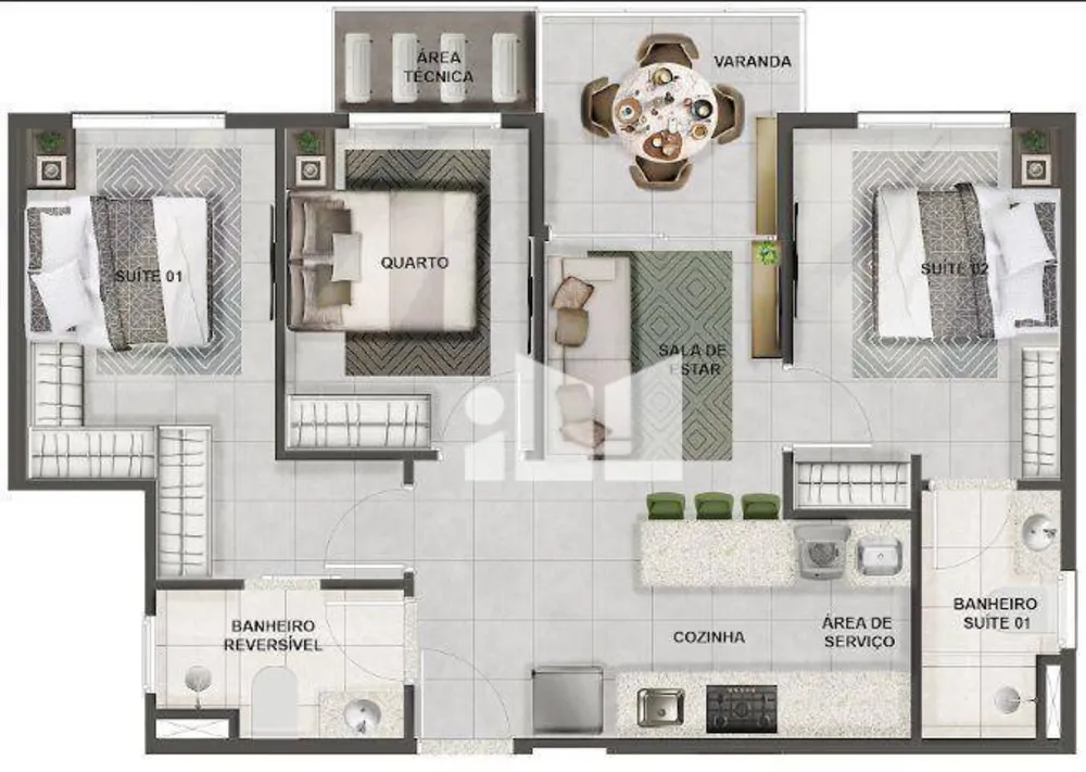 Apartamento, 3 quartos, 68 m² - Foto 8