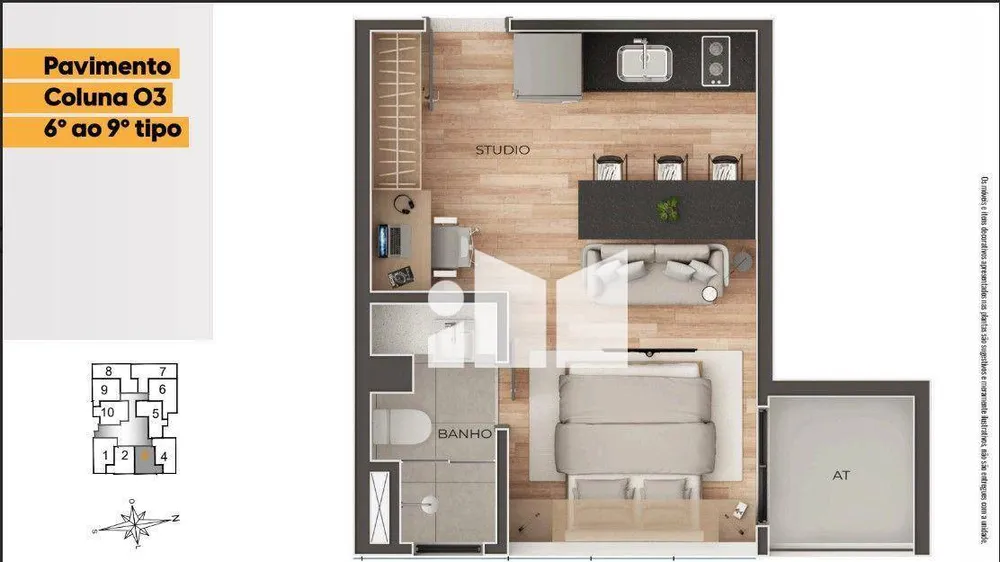Apartamento, 1 quarto, 37 m² - Foto 10
