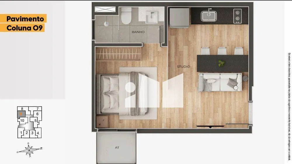 Apartamento, 1 quarto, 37 m² - Foto 15