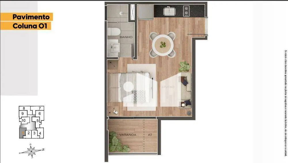 Apartamento, 1 quarto, 37 m² - Foto 8
