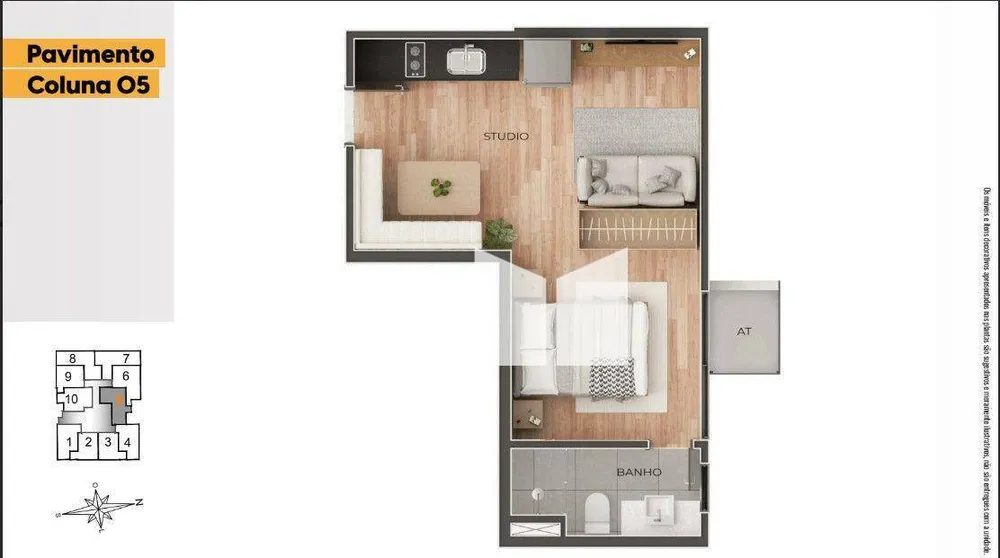 Apartamento, 1 quarto, 37 m² - Foto 12