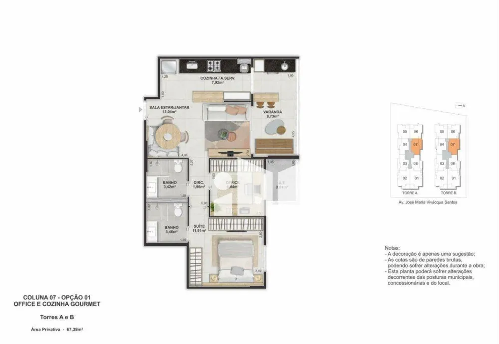 Apartamento, 2 quartos, 66 m² - Foto 1