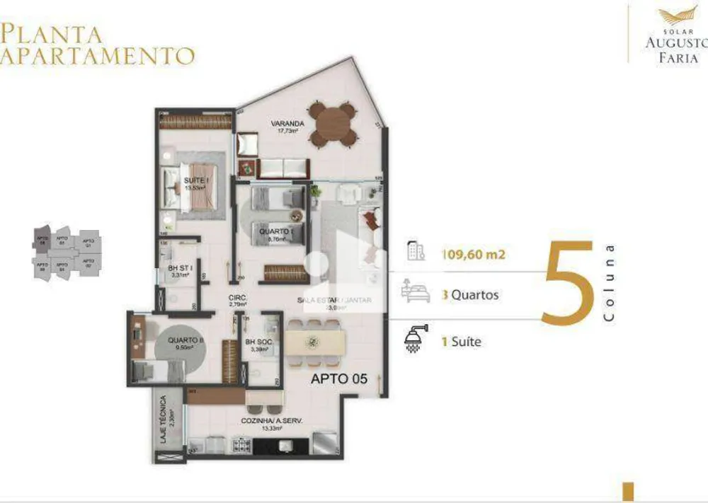 Apartamento, 3 quartos, 109 m² - Foto 10
