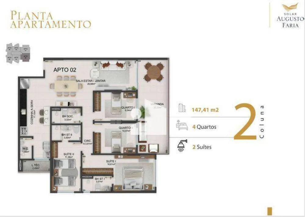 Apartamento, 3 quartos, 109 m² - Foto 7