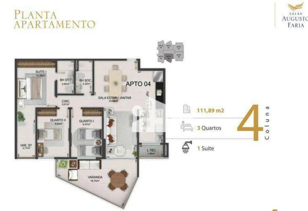 Apartamento, 3 quartos, 109 m² - Foto 9
