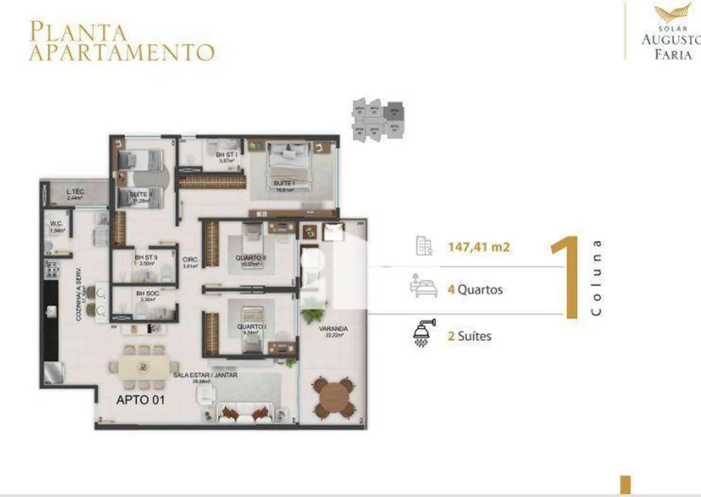 Apartamento, 3 quartos, 109 m² - Foto 6