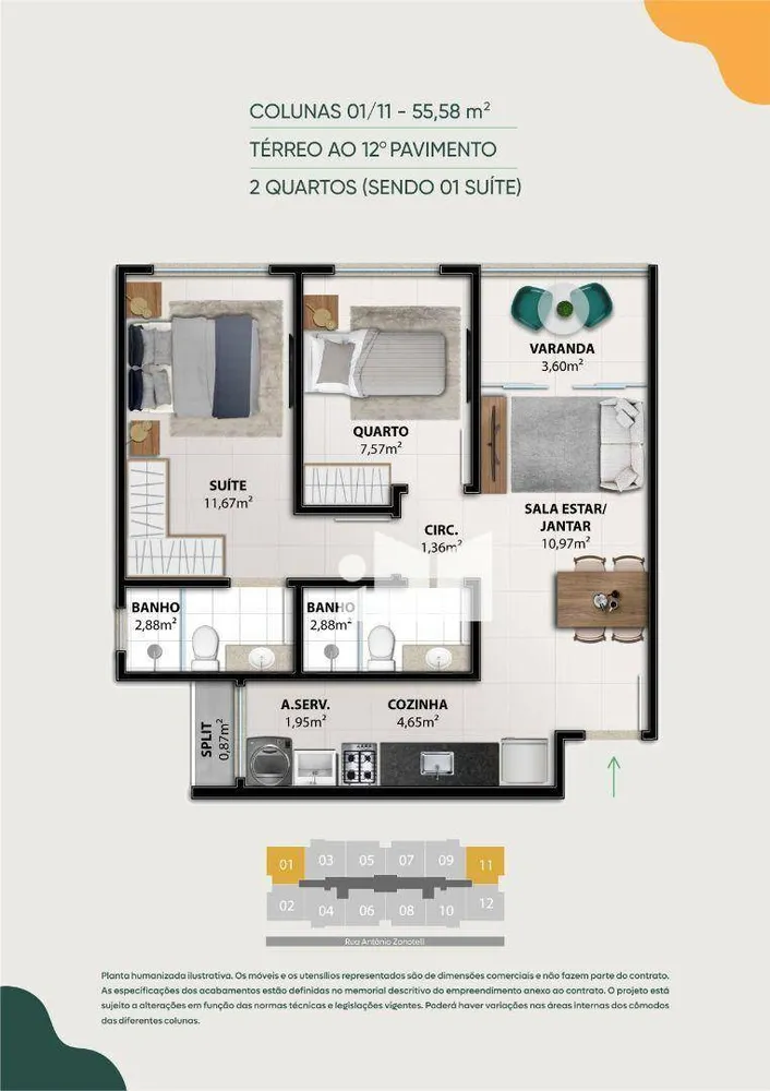 Apartamento, 2 quartos, 56 m² - Foto 10
