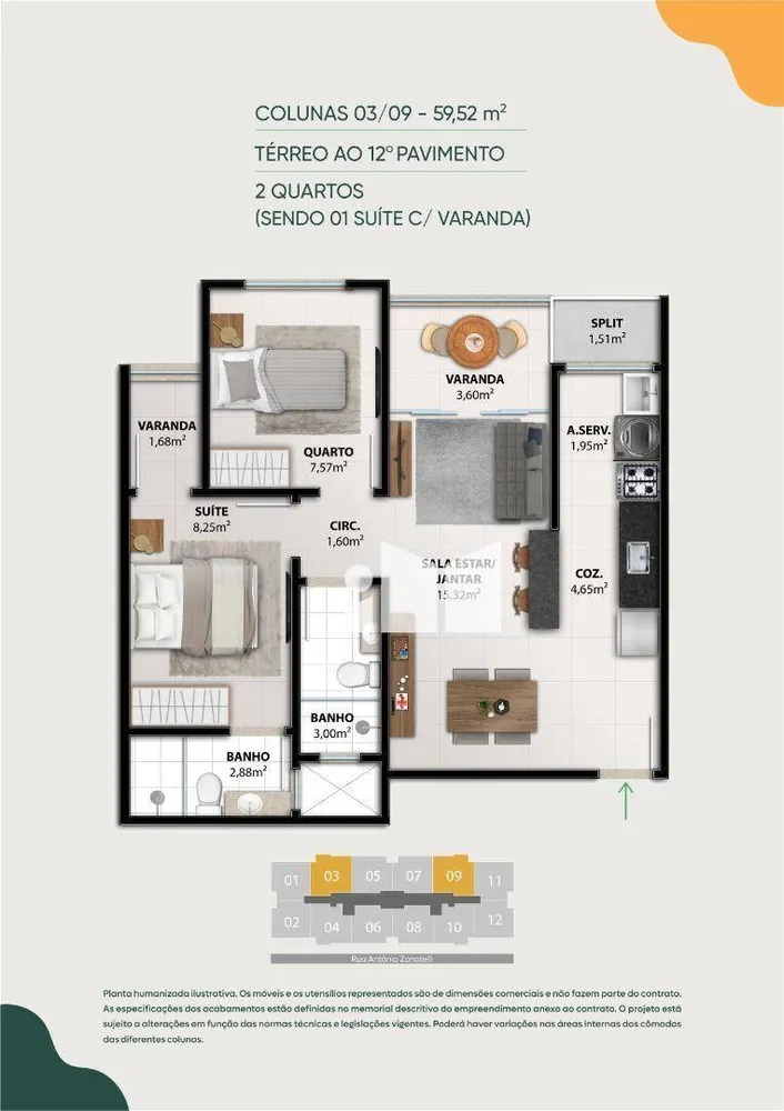Apartamento, 2 quartos, 56 m² - Foto 11