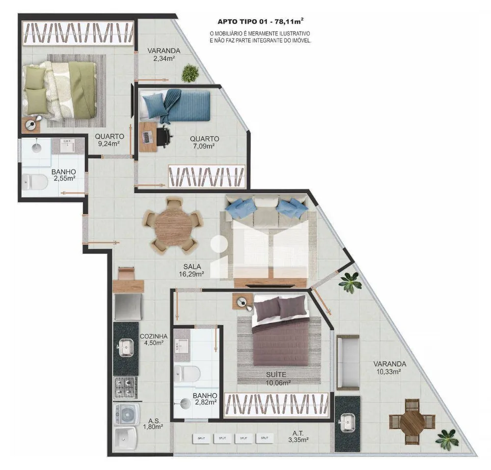 Apartamento, 2 quartos, 55 m² - Foto 7