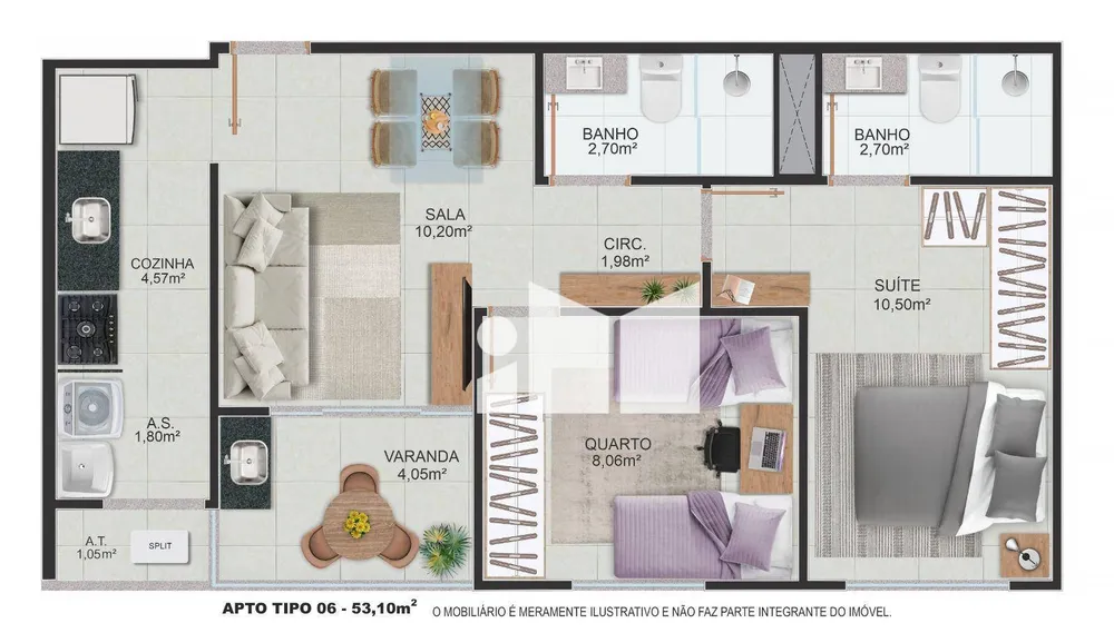 Apartamento, 2 quartos, 55 m² - Foto 12