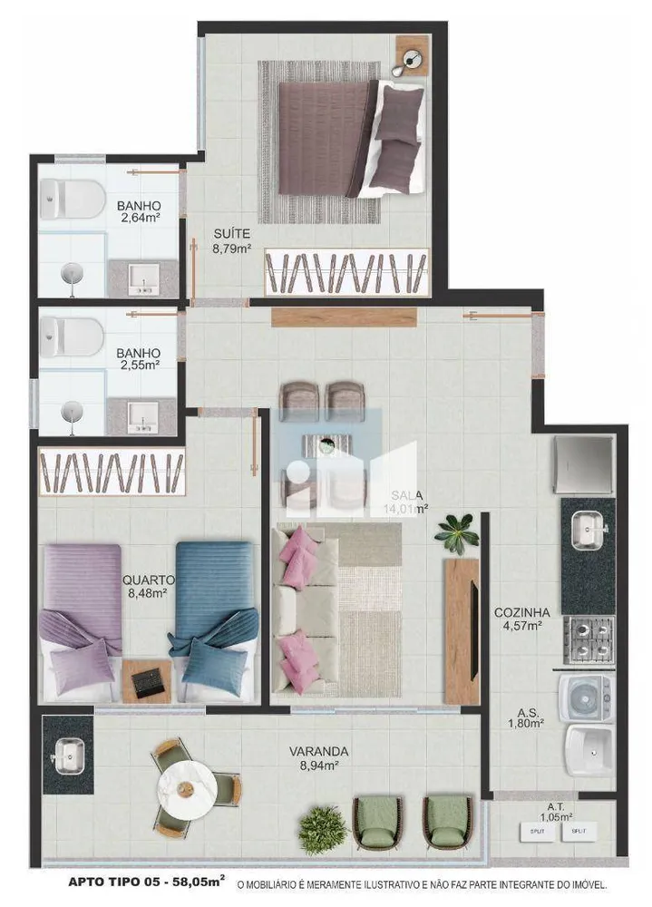 Apartamento, 2 quartos, 55 m² - Foto 11
