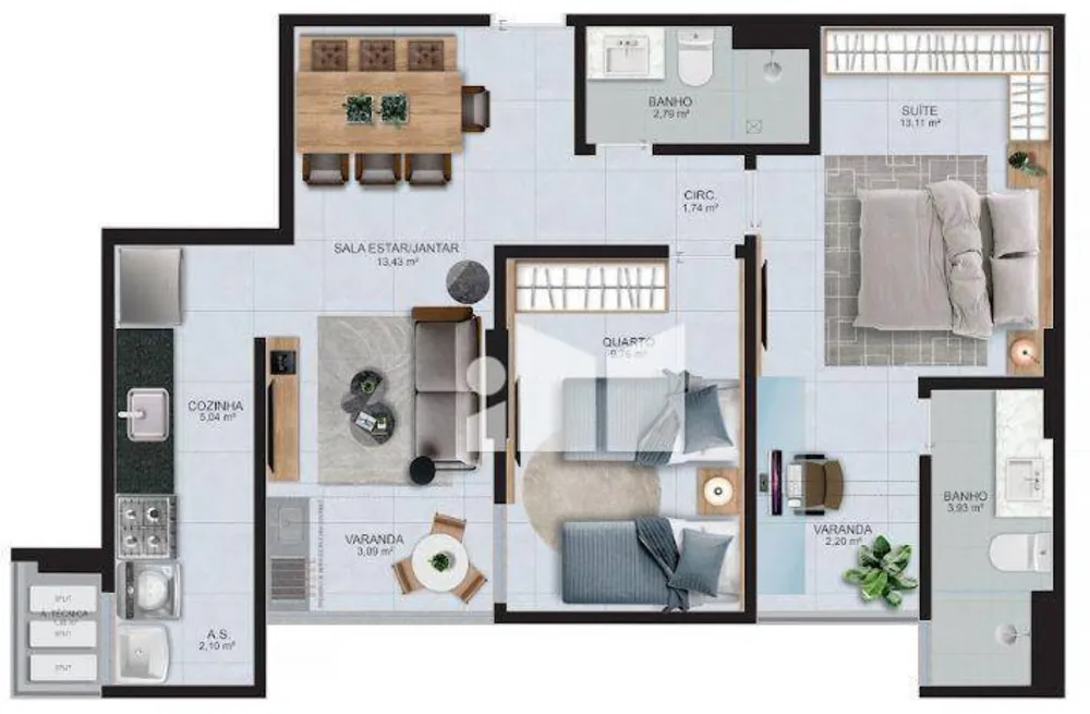 Apartamento, 2 quartos, 66 m² - Foto 16