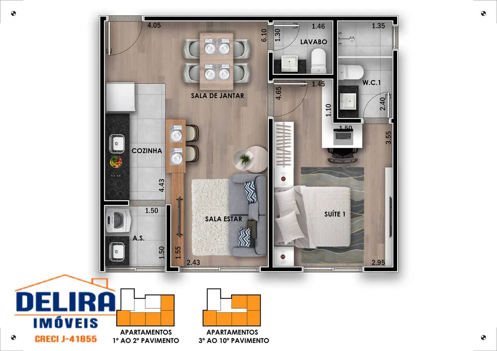 Apartamento, 2 quartos, 466966 m² - Foto 1