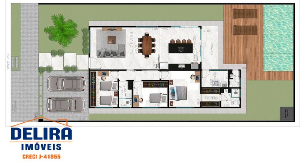 Casa, 3 quartos, 240 m² - Foto 2