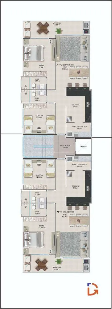 Apartamento, 2 quartos, 92 m² - Foto 2