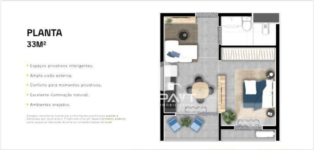 Kitnet-Studio, 33 m² - Foto 3