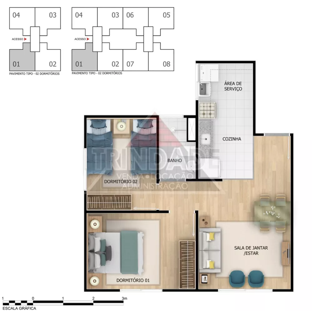 Apartamento, 2 quartos, 43 m² - Foto 20