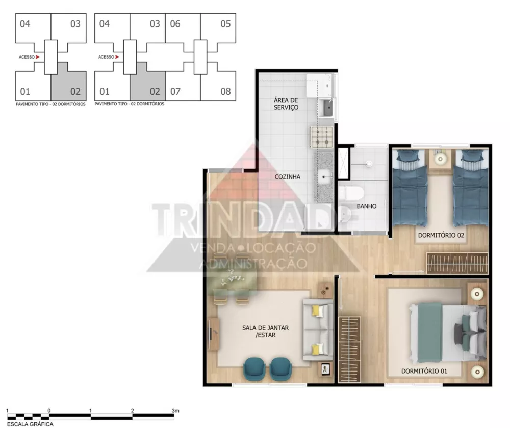 Apartamento, 2 quartos, 43 m² - Foto 21