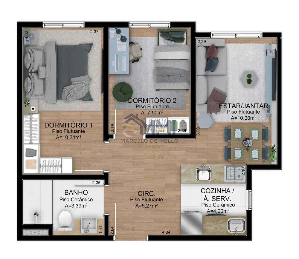 Apartamento, 2 quartos, 47 m² - Foto 6