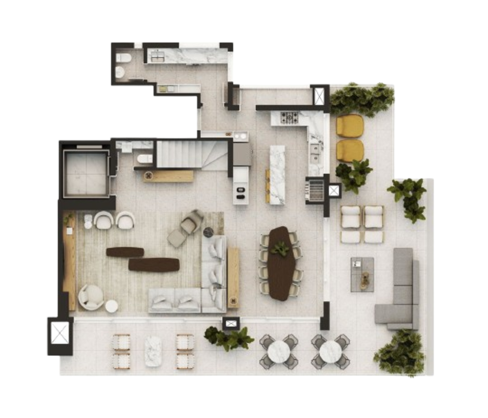 Apartamento à venda com 3 quartos, 200m² - Foto 6